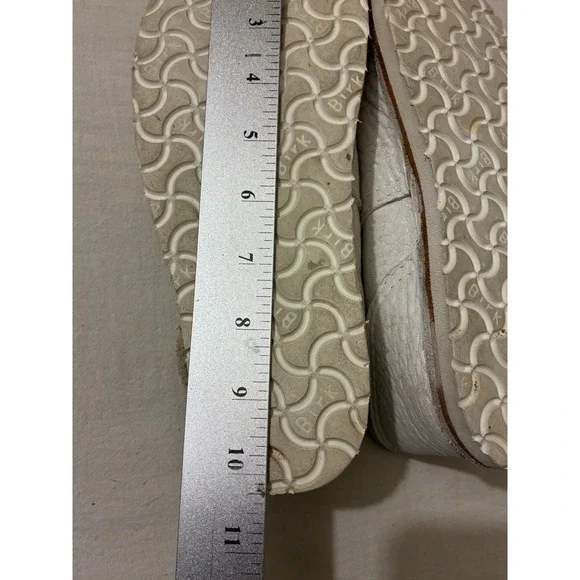 Birkenstock Artisanal Off White Pebbled Leather Button Slip On Loafers 8 Shoes - Picture 11 of 11